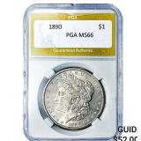 1890 Morgan Silver Dollar PGA MS66