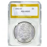 1902-O Morgan Silver Dollar PGA MS65