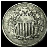 1866 Shield Nickel LIGHTLY CIRCULATED