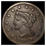 1840 Braided Hair Large Cent LIGHTLY  CIRCULATED