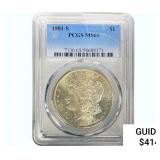 1881-S Morgan Silver Dollar PCGS MS65