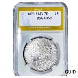 1879-S Rev 78 Morgan Silver Dollar PGA AU58