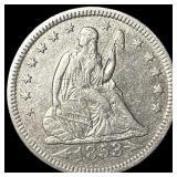 1853-O Arrows Seated Liberty Quarter CLOSELY UNC