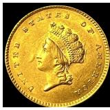 1854 Gold $1 Indian Princess Type 2 UNCIRCULATED