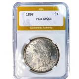 1898 Morgan Silver Dollar PGA MS64