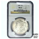 1890 Morgan Silver Dollar NGC MS63