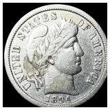 1894-O Silver Barber Dime LIGHTLY CIRCULATED