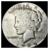 1934-S Peace Silver Dollar LIGHTLY CIRCULATED