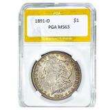 1891-O Morgan Silver Dollar PGA MS63