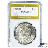 1898-S Morgan Silver Dollar PGA MS64