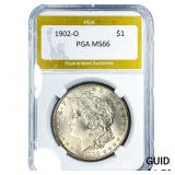 1902-O Morgan Silver Dollar PGA MS66