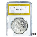 1880-CC Morgan Silver Dollar PGA MS64