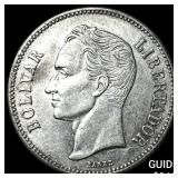 1935 Venezuela Silver 2 Bolivars