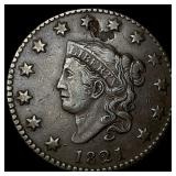 1821 Coronet Head Large Cent NEARLY UNCIRCULATED