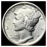1917-S Silver Mercury Dime CHOICE AU CHOICE AU