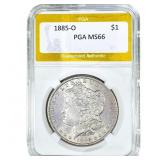 1885-O Morgan Silver Dollar PGA MS66