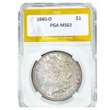 1880-O Morgan Silver Dollar PGA MS63