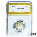 1887 Liberty Victory Nickel PGA MS66