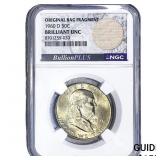 1960-D Franklin Half Dollar NGC BU Orig. Bag Frag.