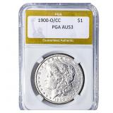 1900-O/CC Morgan Silver Dollar PGA AU53