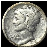 1921-D Silver Mercury Dime NICELY CIRCULATED NICE