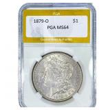 1879-O Morgan Silver Dollar PGA MS64