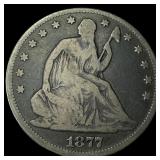 1877 Seated Liberty Half Dollar LIGHTLY CIRCULATED