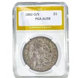 1882-O/S Morgan Silver Dollar PGA AU58