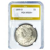 1899-O Morgan Silver Dollar PGA MS64+