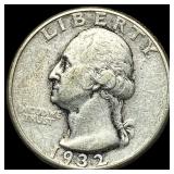 1932-D Silver Washington Quarter LIGHTLY CIRCULA