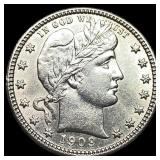 1909 Silver Barber Quarter UNCIRCULATED
