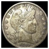 1895 Silver Barber Half Dollar ABOUT UNCIRCULATED