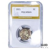 1921 Buffalo Nickel PGA MS64+