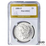 1886-O Morgan Silver Dollar PGA MS61
