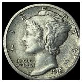 1916-S Silver Mercury Dime UNCIRCULATED