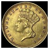 1862 Gold $1 Indian Princess Head UNCIRCULATED