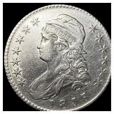 1818/7 Silver Capped Bust Half Dollar CLOSELY  UN