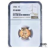 1956 Wheat Cent NGC PF68 RD