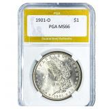 1901-O Morgan Silver Dollar PGA MS66