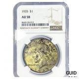 1935 Silver Peace Dollar NGC AU58