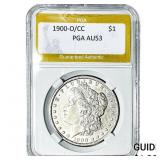 1900-O/CC Morgan Silver Dollar PGA AU53