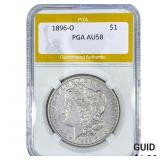1896-O Morgan Silver Dollar PGA AU58
