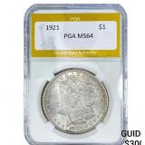 1921 Morgan Silver Dollar PGA MS64