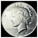 1934-S Silver Peace Dollar CLOSELY UNCIRCULATED
