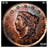 1818 N-10 Coronet Head Large Cent GEM BU