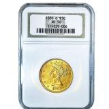 1888-O $10 Gold Eagle NGC AU58