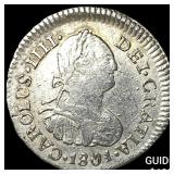 1801-JJ Peru Charles IV Silver 1/2 Real