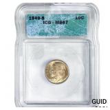 1949-S Roosevelt Dime ICG MS67