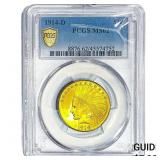 1914-D $10 Gold Indian Head PCGS MS62