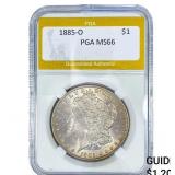 1885-O Morgan Silver Dollar PGA MS66